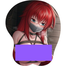 (DENN-018) Tappetino per mouse da gioco in silicone 3D di Rias Gremory di High School DxD, dimensioni 10,23x8,66x1,18 pollici.