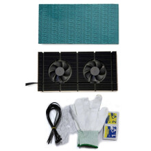 (0.5mm Pad 700) Dissipateur thermique en aluminium pour plaque arrière de carte graphique + double ventilateur PWM pour RTX 3090, 3080 et 3070
