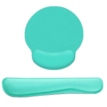 (green) Memory Foam Mouse Pad with Wrist Rest for Pain Relief Easy Typing