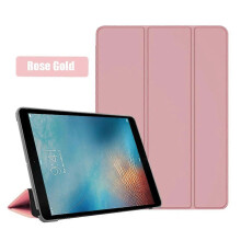 (Rose Gold, iPad Pro 9.7) iPad Pro 9.7 Case PU Leather Stand Auto Sleep Smart Cover for 2016 A1673 A1674