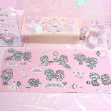 (TwinStars) Sanrio Mymelody Kuromi Cinnamoroll PVC-Mauspad, wasserdicht, ölabweisend, rutschfest, Schreibtischunterlage