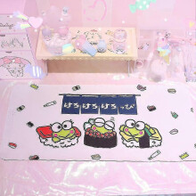 (frog) Tappetino per mouse in PVC impermeabile, antimacchia e antiscivolo con motivo Sanrio Mymelody Kuromi Cinnamoroll.