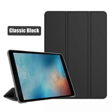(Black, iPad Pro 9.7) Étui en cuir PU pour iPad Pro 9,7 pouces avec support et mise en veille automatique (compatible A1673 et A1674, 2016)