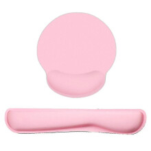 (pink) Memory Foam Mouse Pad with Wrist Rest for Pain Relief Easy Typing