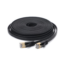 (Black, 15m) Cat 7 Ethernet Cable 32AWG Oxygen-Free Copper 10Gbps High Speed