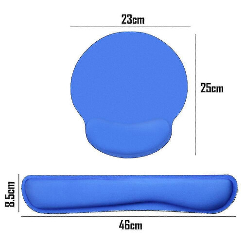 (blue) Memory Foam Mouse Pad with Wrist Rest for Pain Relief Easy Typing 1