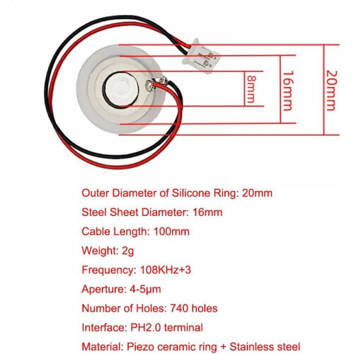 6Pack  5V USB Humidifieration Atomization Disc Mirco Interface Atomization Drive Circuit Board for DIY Home