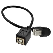 (Up) Kabel USB 2.0 typu B do drukarki, męski i żeński, przedłużacz, krótki, 90, 4-drożny, wielokolorowy