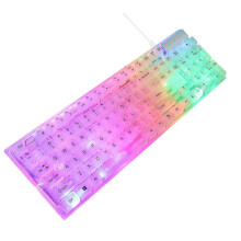(Colorful glare) 104Key Adj RGB Mechanical Keyboard USB Floating Keycaps Waterproof Dustproof Multicolor