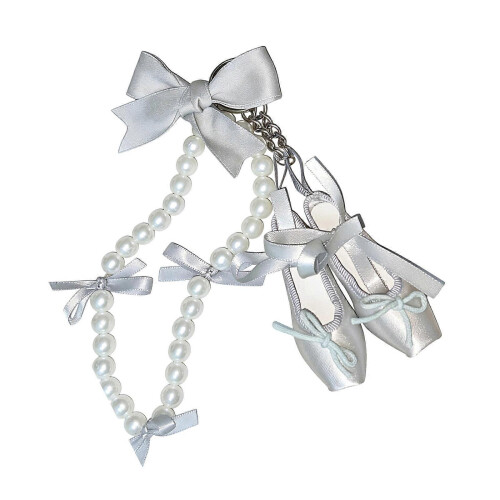 (Gray) Adjustable Lanyard for Phone Camera Small Gadgets Blue Ballet Pearl Decor