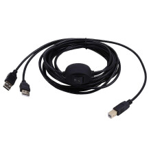 (B) Rozdzielacz kabla USB A do B 2 w 1 do drukarek HP, Canon, Samsung, dwóch komputerów B TAF