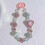 (Coffee color) Braccialetto con ciondolo e cordino per cellulare con perline viola e strass. 4