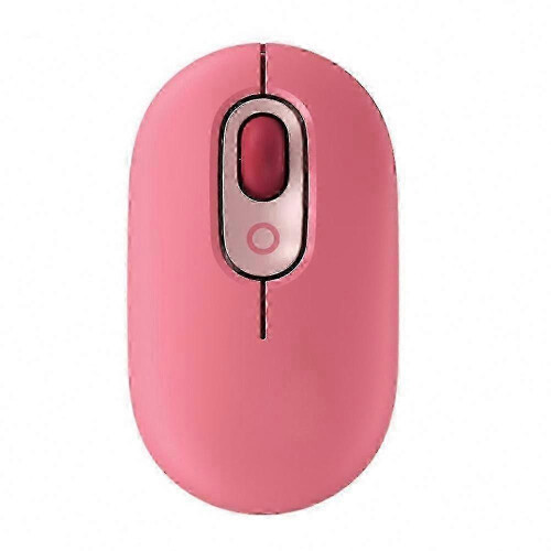 (Pink) Silent Portable Wireless Bluetooth Mouse 4-Button for Laptop Tablet Notebook Office Use