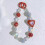 (Coffee color) Braccialetto con ciondolo e cordino per cellulare con perline viola e strass. 5