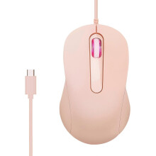 (Milk Tea) USB-C Stille Klikk Kablet Mus 1000 DPI Plug Play Bærbar PC Nettbrett Telefon Mac Windows Android