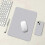 (grey, 21X25cm) 2025 Waterproof Leather Anti-Slip Solid Color Mouse Pad 5