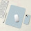 (grey, 21X25cm) 2025 Waterproof Leather Anti-Slip Solid Color Mouse Pad 3