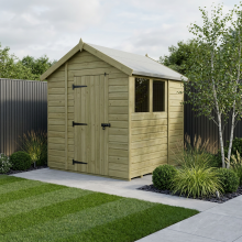 6 x 7 Apex Shed Tanalised (Single Door, With Windows)