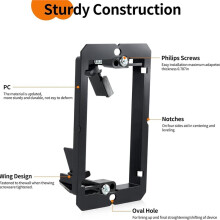5 PCS Low Voltage Mounting Bracket, Ideal for Single Gang Wall Plate, Telephone Wires, Network Cables, Coaxial