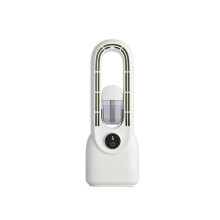 Witte bladloze ventilator, USB Type-C, 6 snelheden, stille koeling