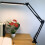 DeskLamp Adjustable Foldable Double Swing Arm Light Eye-Caring for Dormitory Study Office Architect Task Lamp Dimmable A 5