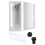 Balterley Round Single Ended 1700x700 Bath Set - Front Bath Panel & Chrome Screen & Black Waste 1
