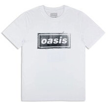 (XL, White) Oasis Thread Band Logo T Shirt