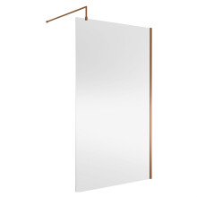 Balterley Wetroom Screen with Support Bar, 1200mm, Brushed Bronze
