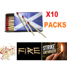 Strike Anywhere Matches 10 Boxes Camping Matches