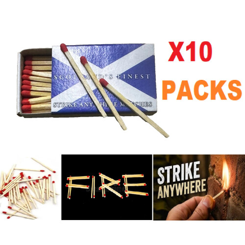 Strike Anywhere Matches 10 Boxes Camping Matches