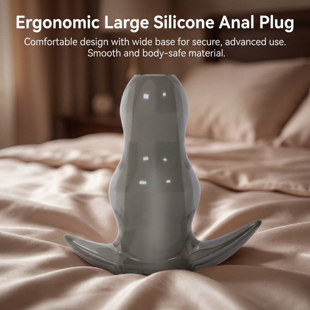 Dcph-Clothing (Transparent Black, Xl) Hollow Silicone Anal Plug - Safe & Comfortable
