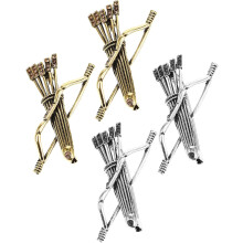 4 buc broșă costum puternic arc și săgeată pin insignă metalică vintage broșă
