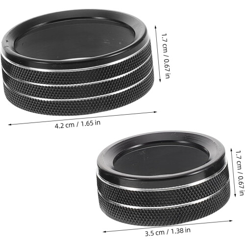 3 buc inele decorative negre pentru comutatorul de aer condiționat auto, compatibile 1