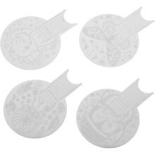 4 buc plăci de ștampilare pentru unghii, șabloane pentru unghii, kit de ștampilare cu placă de oțel pentru design artistic