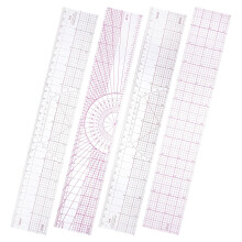 Set de 4 rigle flexibile pentru modelare, rigle de măsurare pentru croitori și designeri, 12 inch