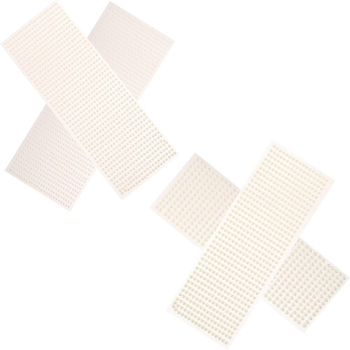 4 coli de autocolante pentru păr cu perle, perle decorative din plastic autoadezive