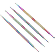 4 buc stilou de desen manichiură cu două capete, stilou metalic cu puncte, kit de pixuri pentru strasuri