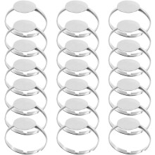 50 buc. inele reglabile cu setări plate, baze metalice de 10 mm