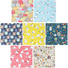 7 buc desene animate animale patchwork pânză foi DIY cusut material 25x25cm materiale artizanale