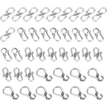 40 bucăți tibetane argint aliaj S-Hook brățară și colier încuietori bijuterii conectori comutabili
