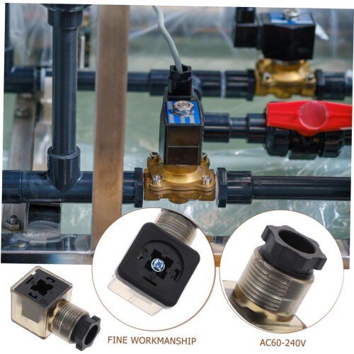 Conector electrovalvă cu 6 dințe, indicator LED pentru bobine electrice fiabile, potrivite 2