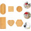 Set de 6 tăvi din lemn, mozaic DIY, cu forme multiple (pătrat, cerc, hexagonal, inimă, oval, lung) 8
