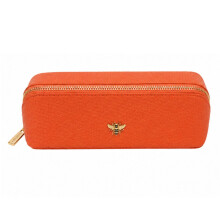 (Orange) Alice Wheeler London Bee Mini Makeup Train Case ? Compact Concertina Fold-Out Beauty Organiser ? Black ? 20 x 7.5 x 7.5 cm