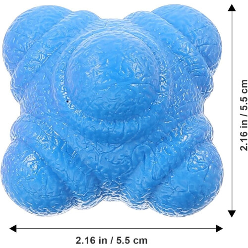 Set de 6 bile de reacție hexagonale, bile de antrenament din silicon de 5,5 cm pentru agilitate 2
