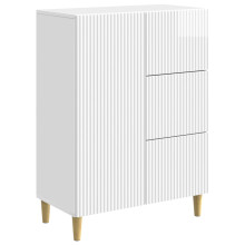 vidaXL Sideboard High Gloss White 66 x 34.5 x 90 cm Engineered Wood