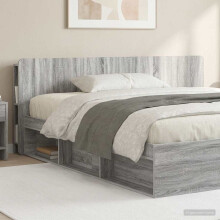 vidaXL Headboard Cabinet with Storage Grey Sonoma Engineered Wood