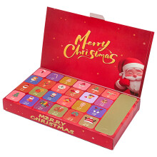([Red Mining Christmas Blind Box] Natural Raw Stone) Gem Advent Calendar for Adults & Teens, 50 Char