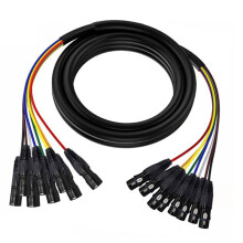 8 Channel XLR Audio Cable Male to Female 1m for Broadcasting Recording Stereo Audio Microphone Cables