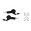 2 PCS Adjustable Heavy Duty Bimini Top Straps, Marine Grade Double Snap Hook Strap+ Pad Eye Straps, 33"-60" 1