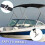 2 PCS Adjustable Heavy Duty Bimini Top Straps, Marine Grade Double Snap Hook Strap+ Pad Eye Straps, 33"-60" 6